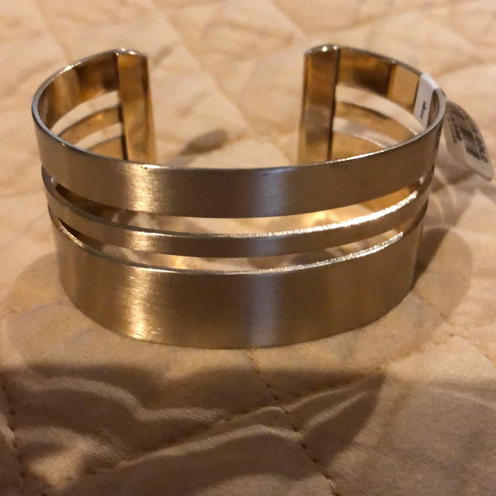 Gold tone cuff bracelet